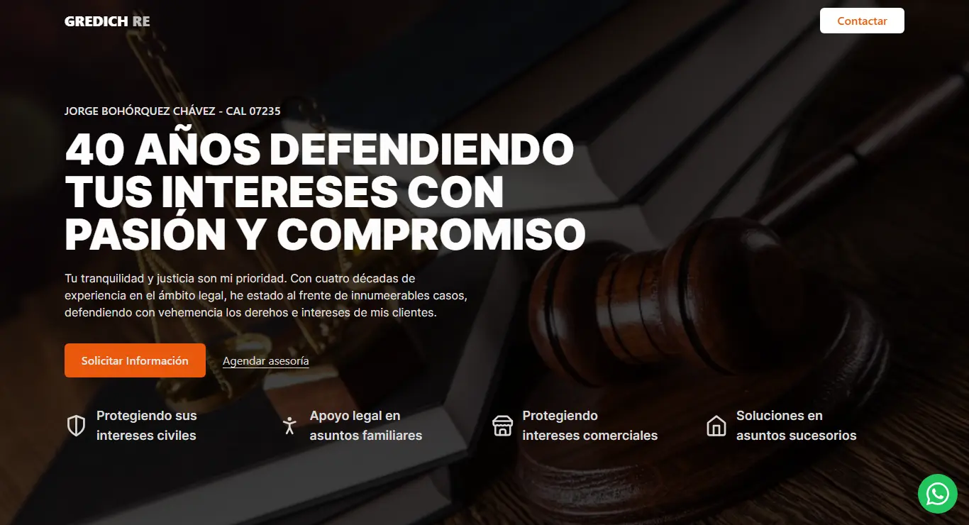 Rediseño Web por Gredich para Jorge Bohórquez Chávez